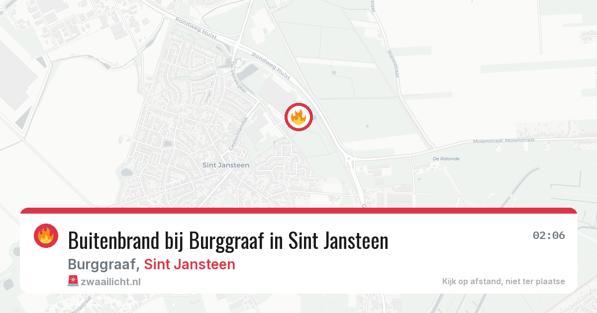 Buitenbrand bij Burggraaf in Sint Jansteen — 30 jun 2026