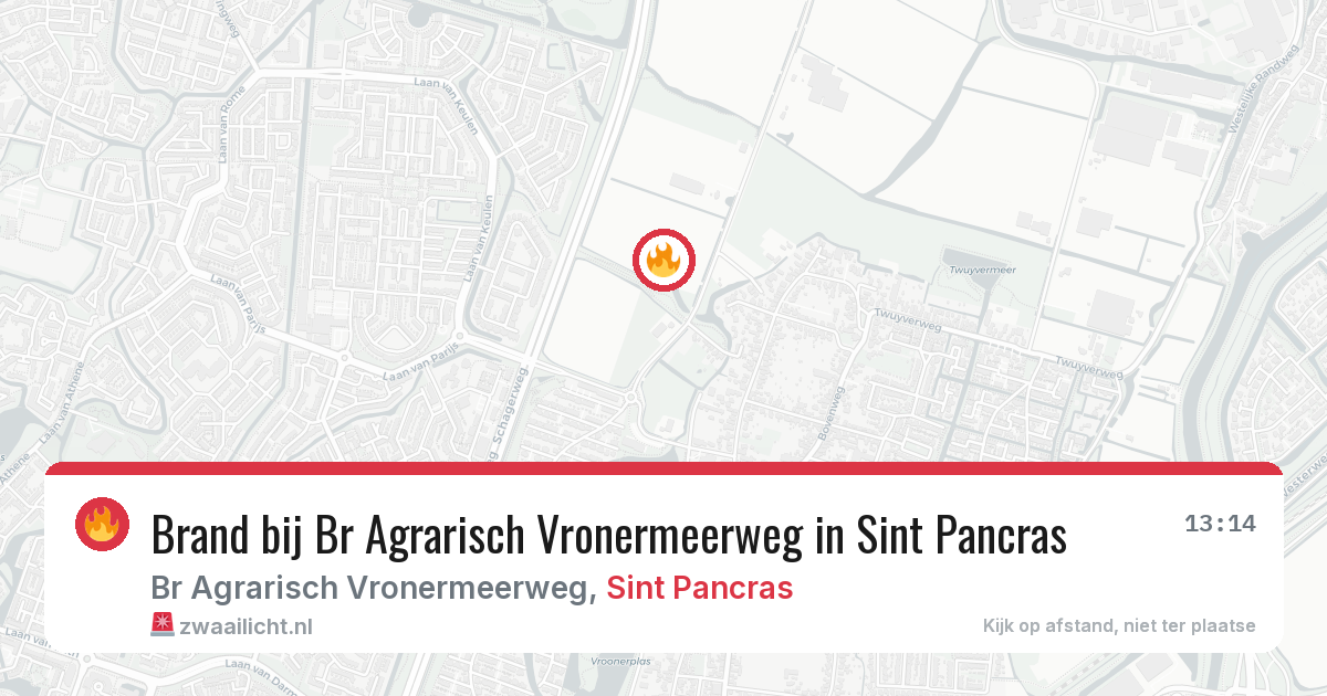 Brand bij Br Agrarisch Vronermeerweg in Sint Pancras — 1 feb 2026