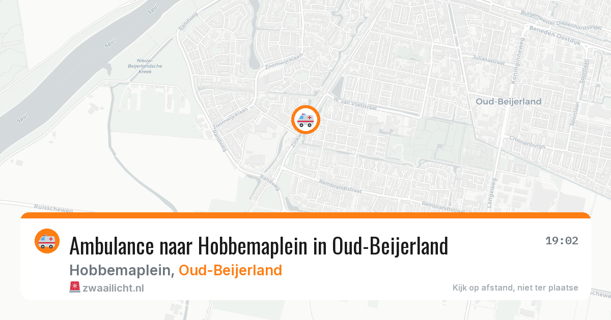 Ambulance naar Hobbemaplein in Oud-Beijerland — 30 jul 2026