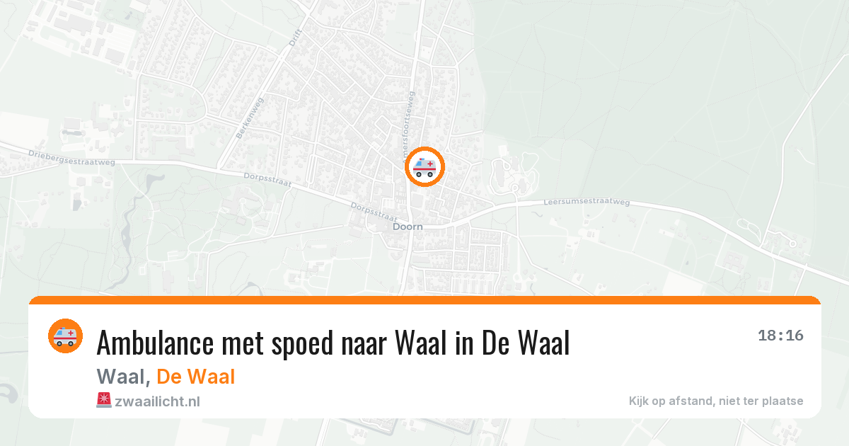 Ambulance met spoed naar Waal in De Waal — 26 feb 2026