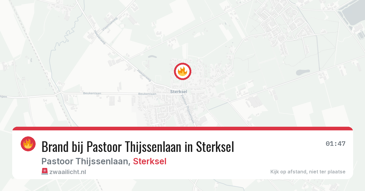 Brand bij Pastoor Thijssenlaan in Sterksel — 21 jul 2026