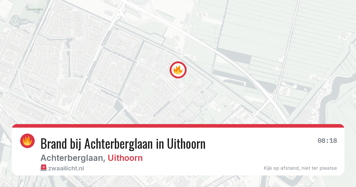 Brand bij Achterberglaan in Uithoorn — 9 apr 2026