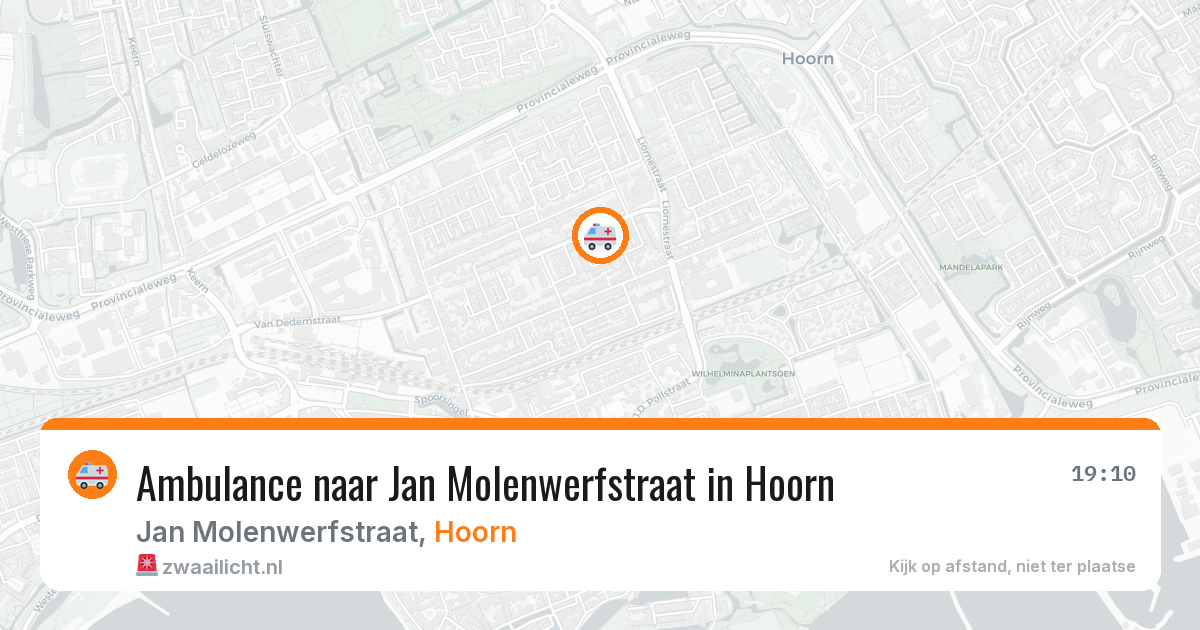 Ambulance naar Jan Molenwerfstraat in Hoorn — 17 mei 2026