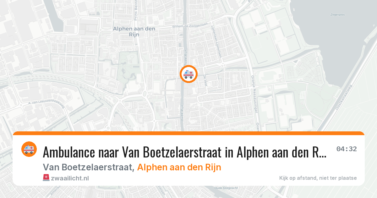 Ambulance naar Van Boetzelaerstraat in Alphen aan den Rijn — 26 jul 2026