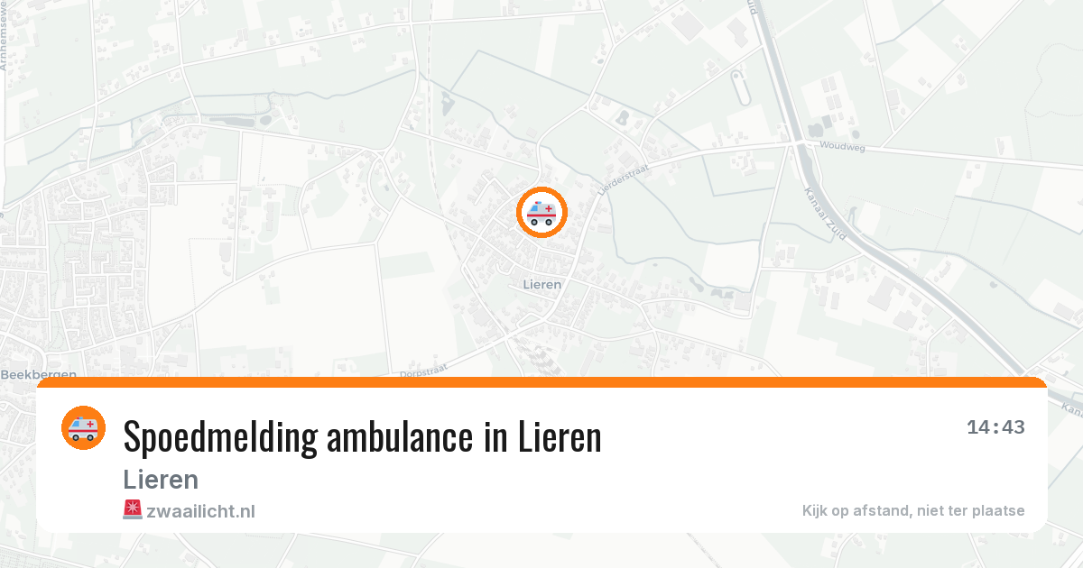 Spoedmelding ambulance in Lieren — 5 aug 2026