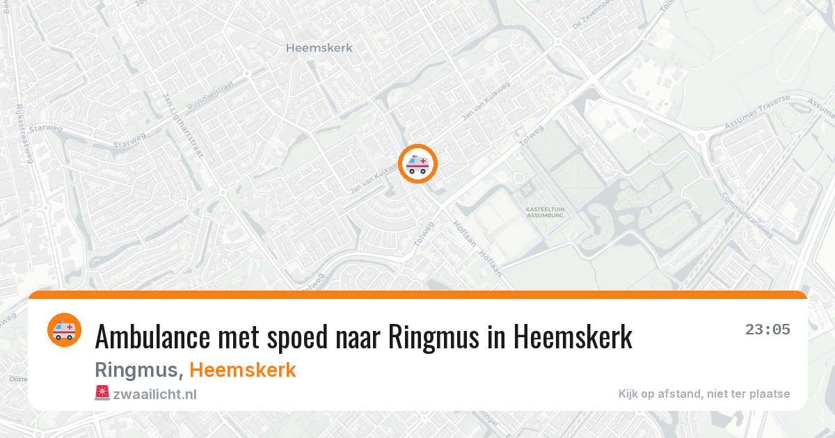 Ambulance met spoed naar Ringmus in Heemskerk — 19 jan 2026