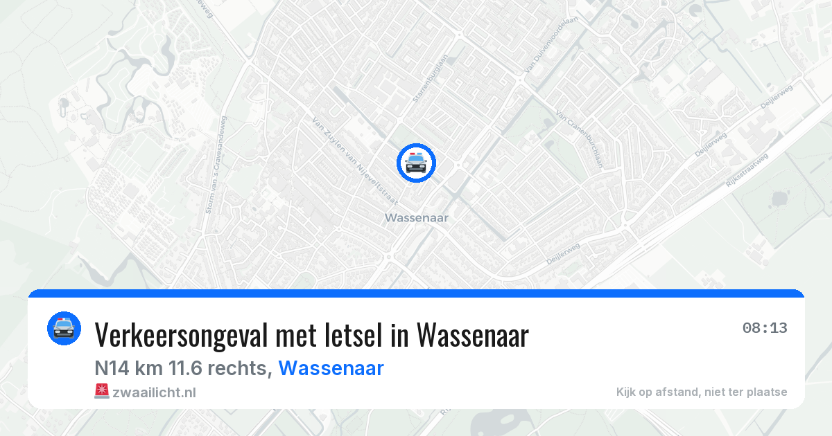 Verkeersongeval met letsel in Wassenaar — 31 mei 2026