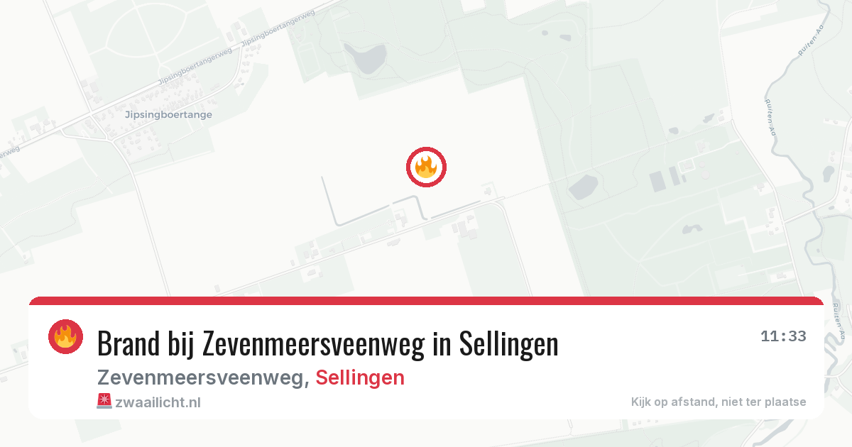 Brand bij Zevenmeersveenweg in Sellingen — 3 jul 2026