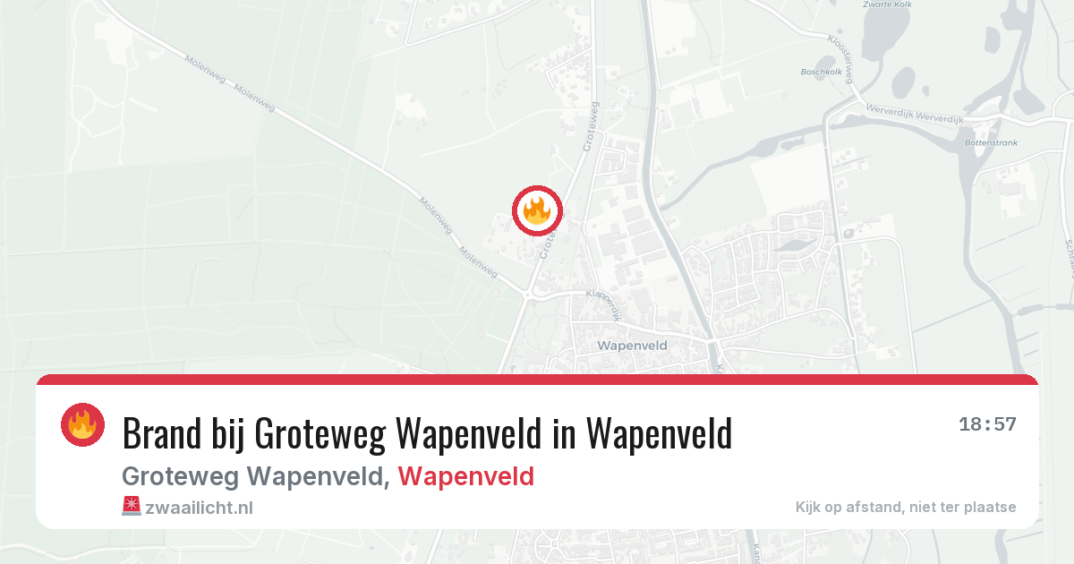 Brand bij Groteweg Wapenveld in Wapenveld — 2 jul 2026