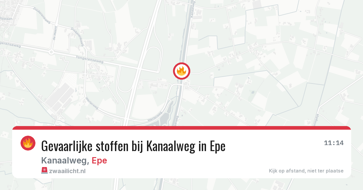 Gevaarlijke stoffen bij Kanaalweg in Epe — 1 jul 2026