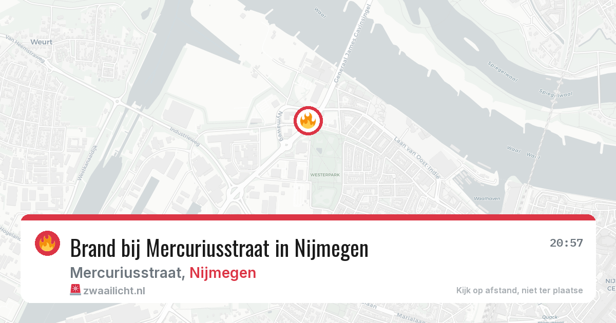 Brand bij Mercuriusstraat in Nijmegen — 1 aug 2026