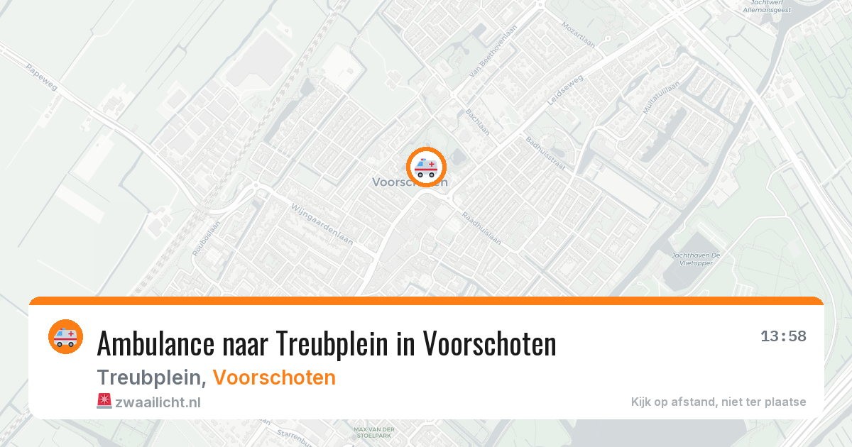 Ambulance naar Treubplein in Voorschoten — 7 aug 2026