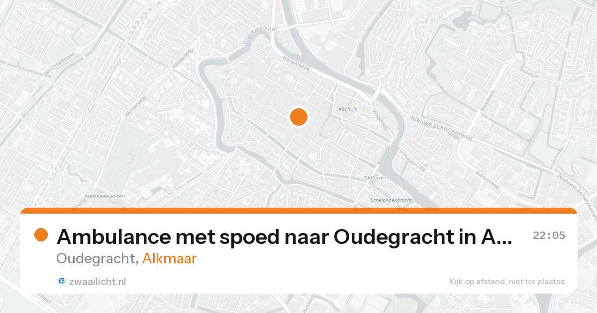 Ambulance met spoed naar Oudegracht in Alkmaar — 24 aug 2026