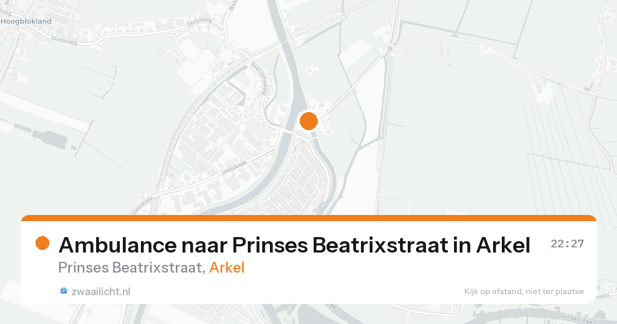 Ambulance naar Prinses Beatrixstraat in Arkel — 27 mei 2026