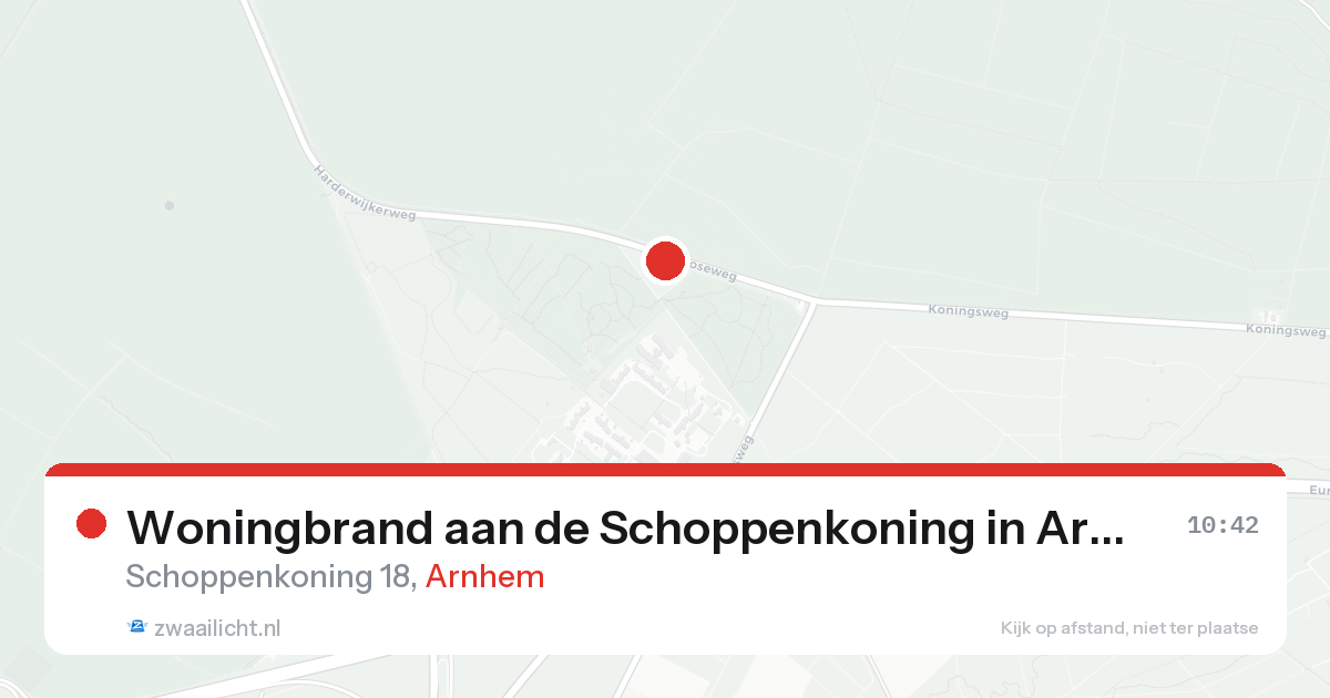 Woningbrand aan de Schoppenkoning in Arnhem — 22 aug 2026