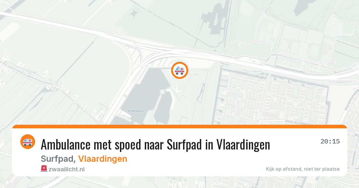 Ambulance met spoed naar Surfpad in Vlaardingen — 8 aug 2026