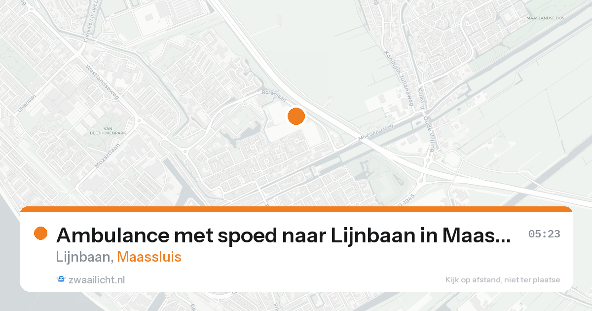 Ambulance met spoed naar Lijnbaan in Maassluis — 23 mei 2026