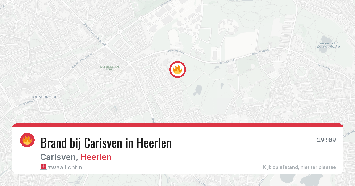 Brand bij Carisven in Heerlen — 15 jul 2026