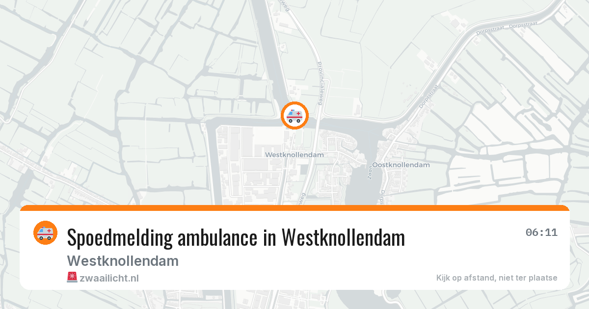 Spoedmelding ambulance in Westknollendam — 8 jun 2026