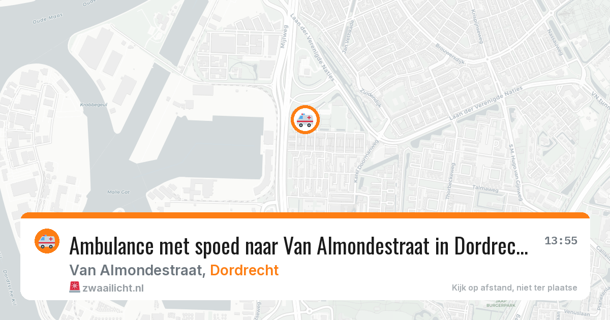 Ambulance met spoed naar Van Almondestraat in Dordrecht — 30 jun 2026