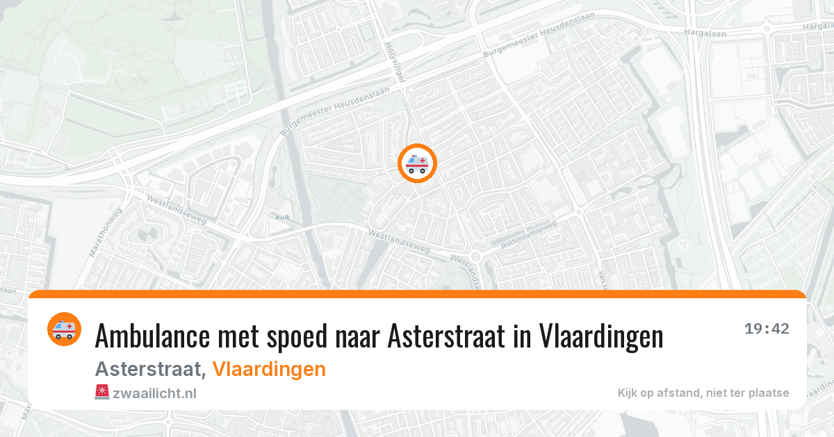 Ambulance met spoed naar Asterstraat in Vlaardingen — 31 jul 2026