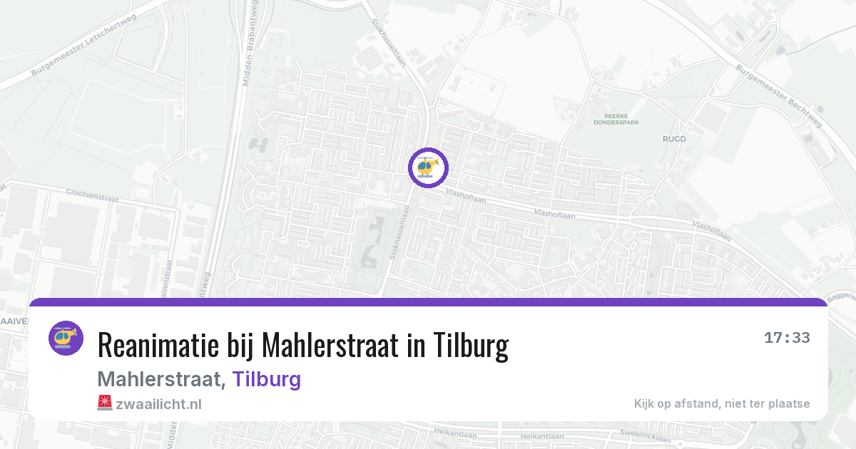 Reanimatie bij Mahlerstraat in Tilburg — 24 jun 2026