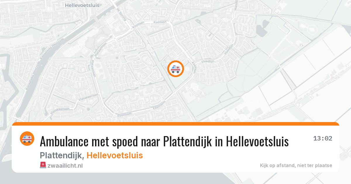 Ambulance met spoed naar Plattendijk in Hellevoetsluis — 24 jun 2026