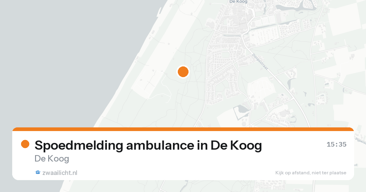 Spoedmelding ambulance in De Koog — 20 aug 2026