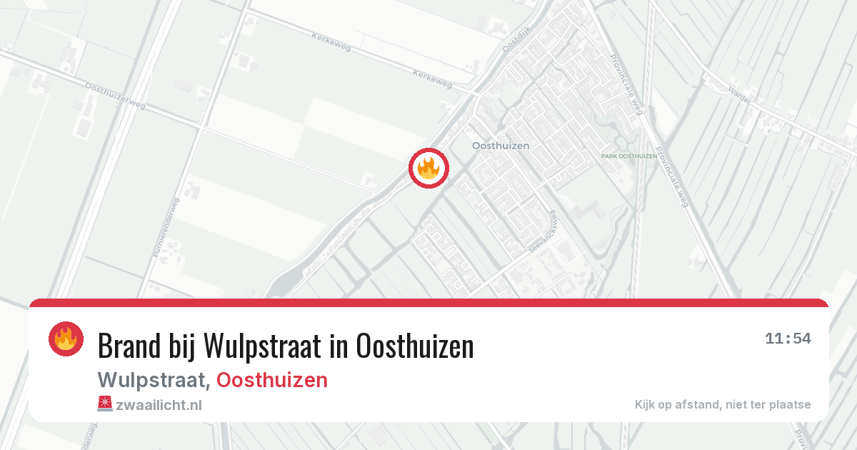 Brand bij Wulpstraat in Oosthuizen — 15 jun 2026