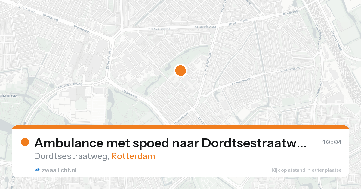 Ambulance met spoed naar Dordtsestraatweg in Rotterdam — 19 aug 2026