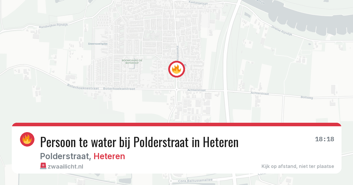 Persoon te water bij Polderstraat in Heteren — 4 mei 2026