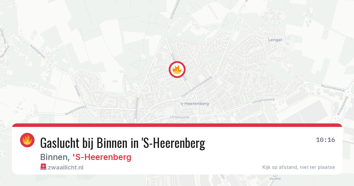 Gaslucht bij Binnen in 'S-Heerenberg — 13 aug 2026