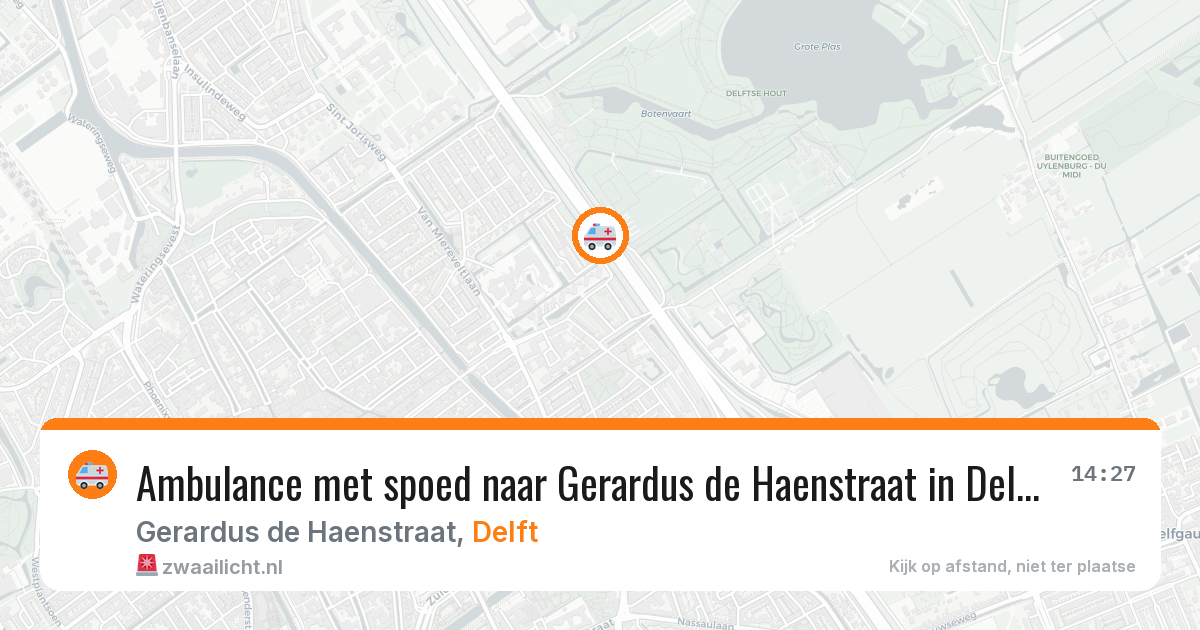 Ambulance met spoed naar Gerardus de Haenstraat in Delft — 5 apr 2026