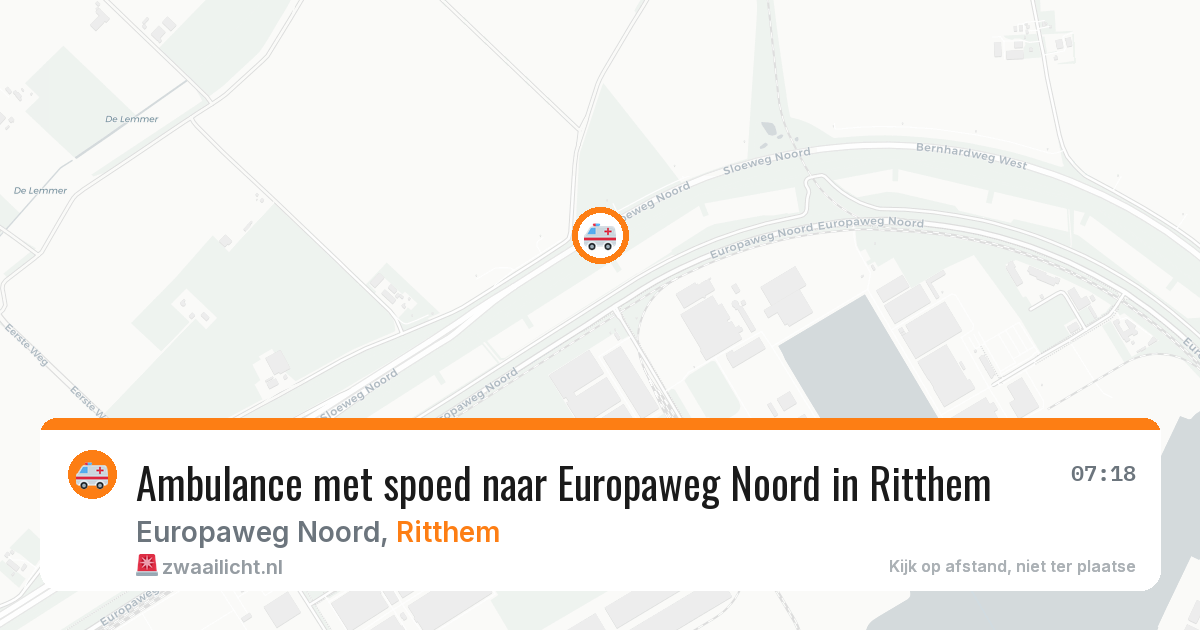 Ambulance met spoed naar Europaweg Noord in Ritthem — 11 mei 2026