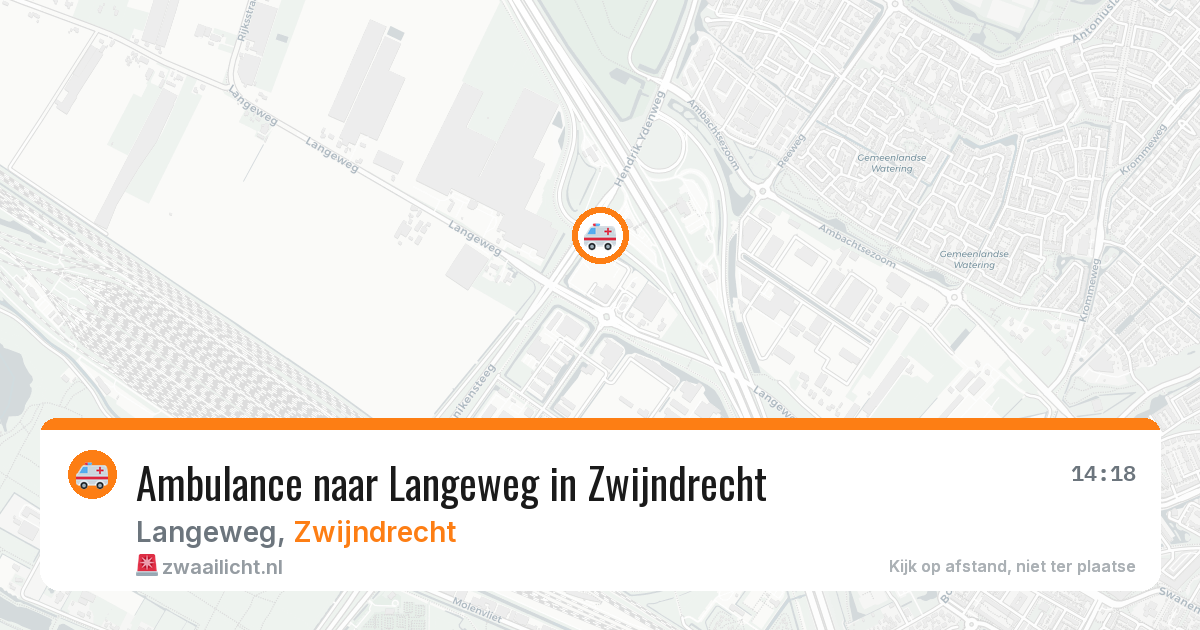 Ambulance naar Langeweg in Zwijndrecht — 12 aug 2026