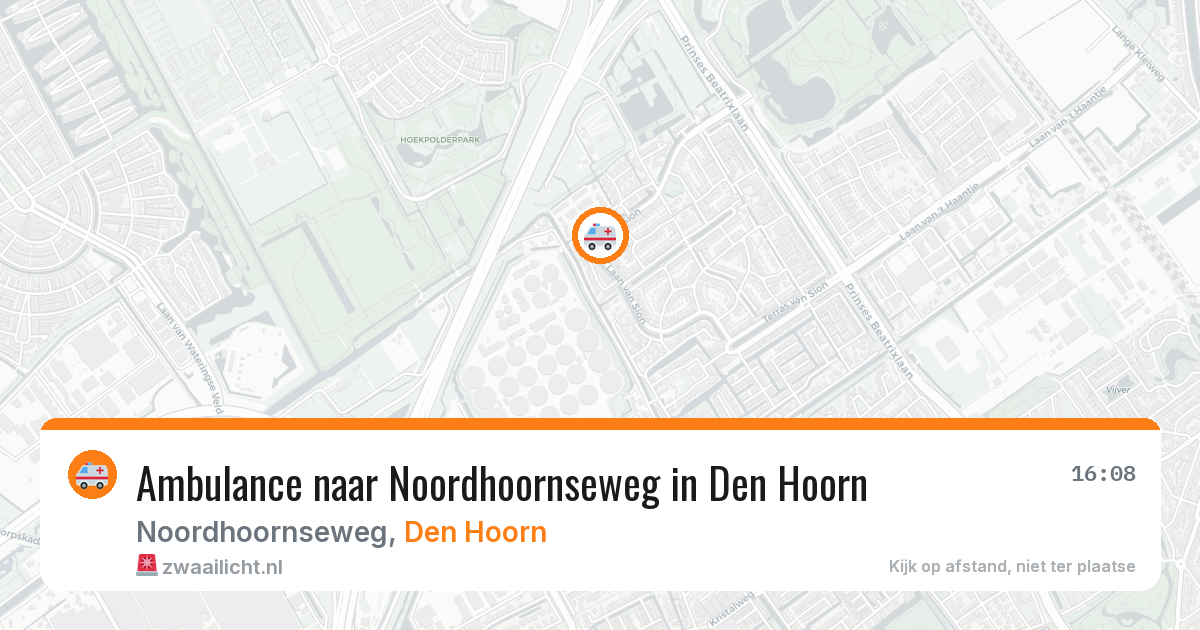 Ambulance naar Noordhoornseweg in Den Hoorn — 8 mei 2026