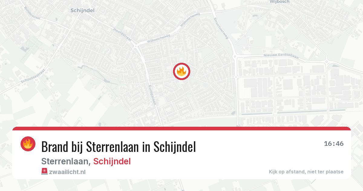 Brand bij Sterrenlaan in Schijndel — 29 jun 2026