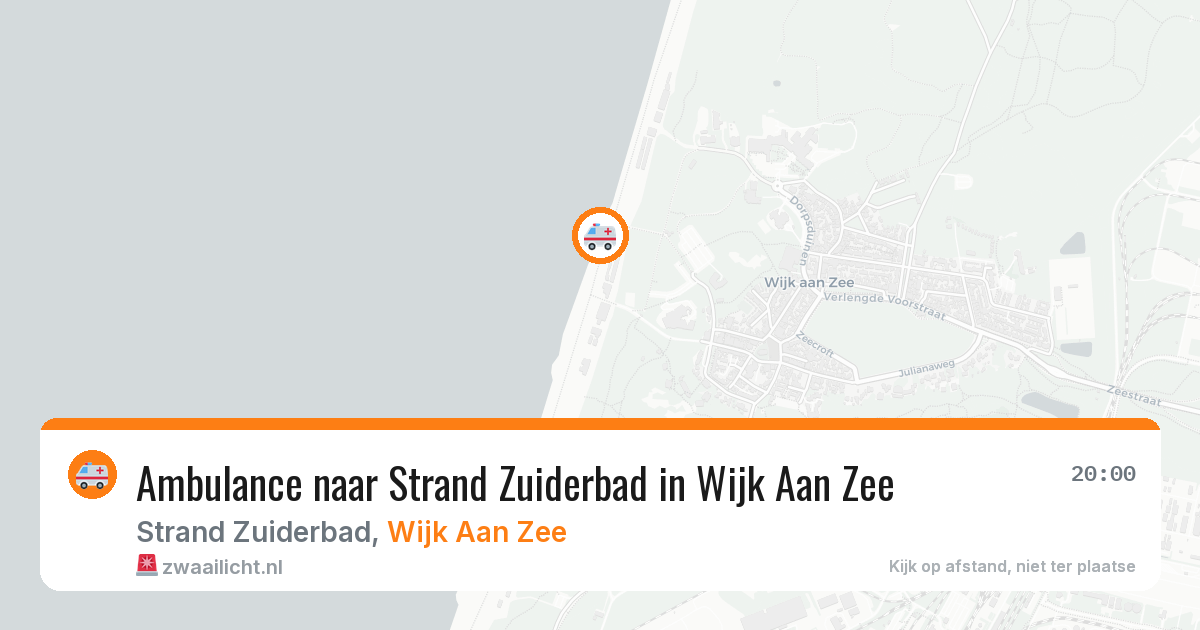 Ambulance naar Strand Zuiderbad in Wijk Aan Zee — 31 jul 2026