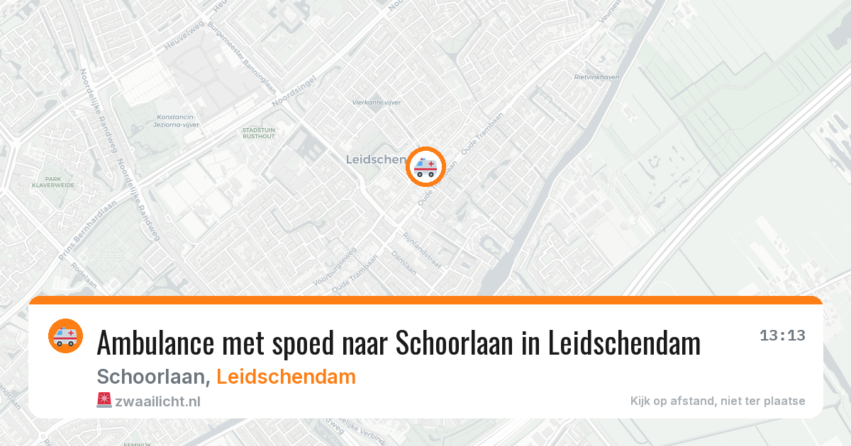 Ambulance met spoed naar Schoorlaan in Leidschendam — 20 mei 2026