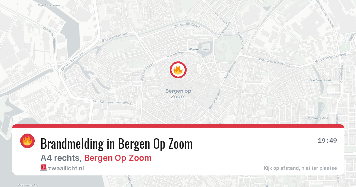 Brandmelding in Bergen Op Zoom — 4 jun 2026