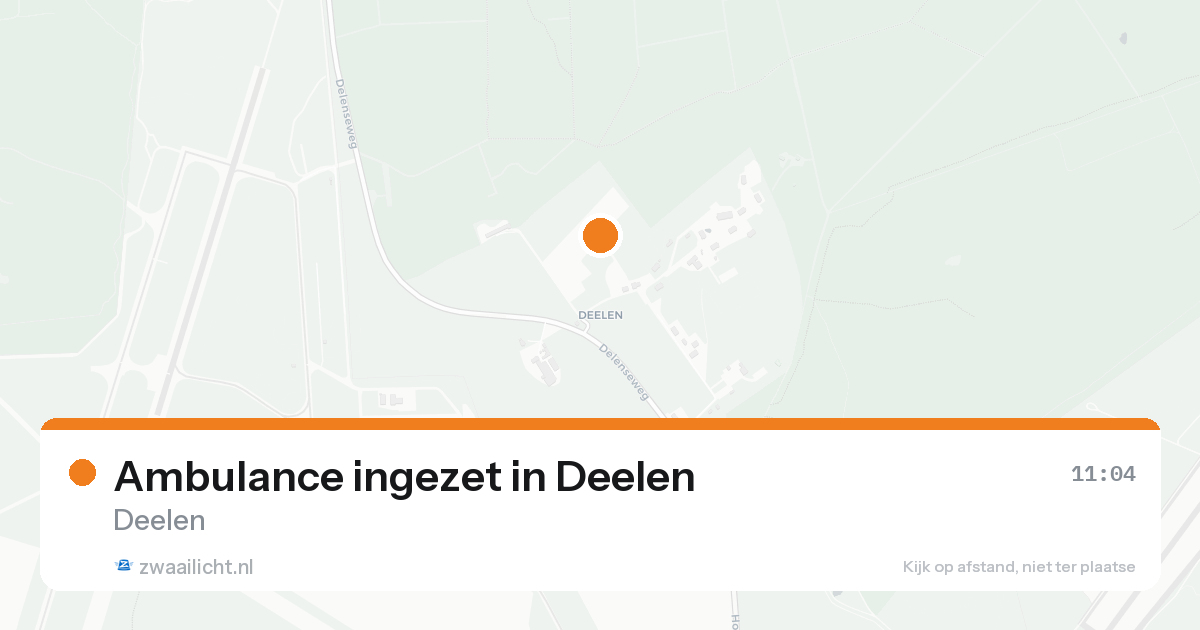 Ambulance ingezet in Deelen — 9 aug 2026