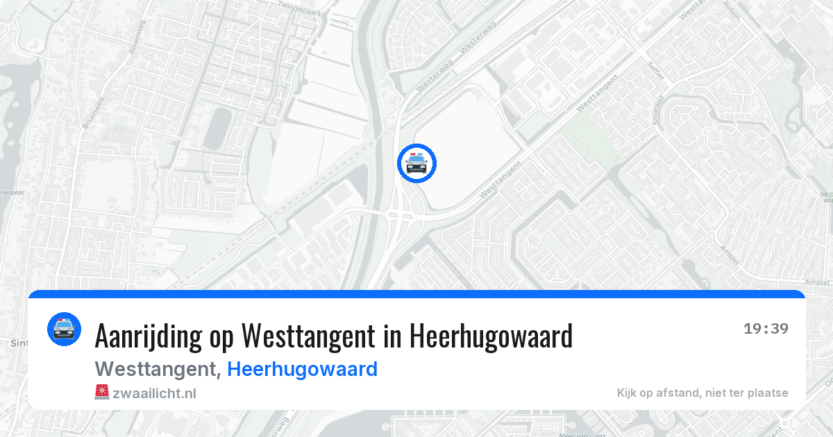 Aanrijding op Westtangent in Heerhugowaard — 4 aug 2026