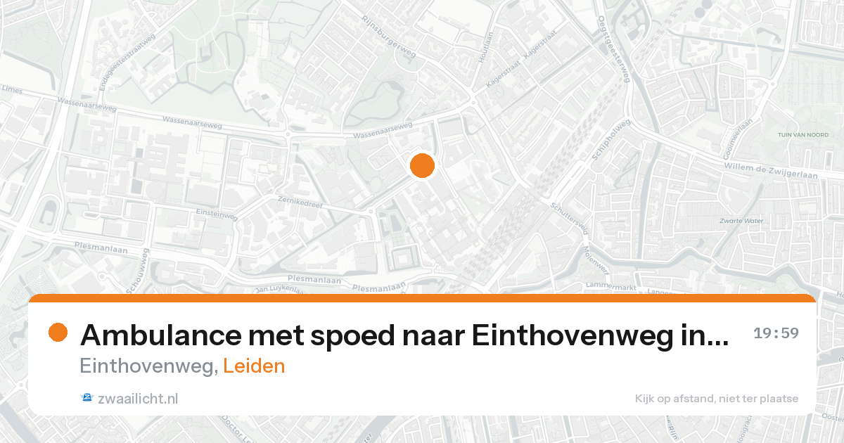 Ambulance met spoed naar Einthovenweg in Leiden — 20 aug 2026