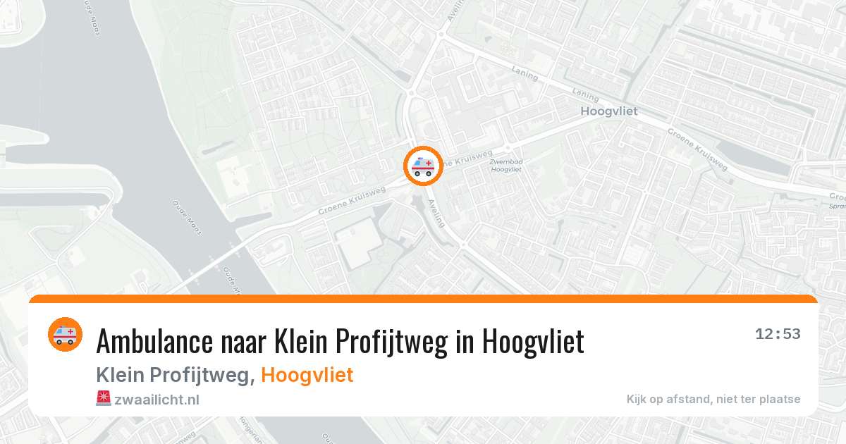 Ambulance naar Klein Profijtweg in Hoogvliet — 26 mrt 2026
