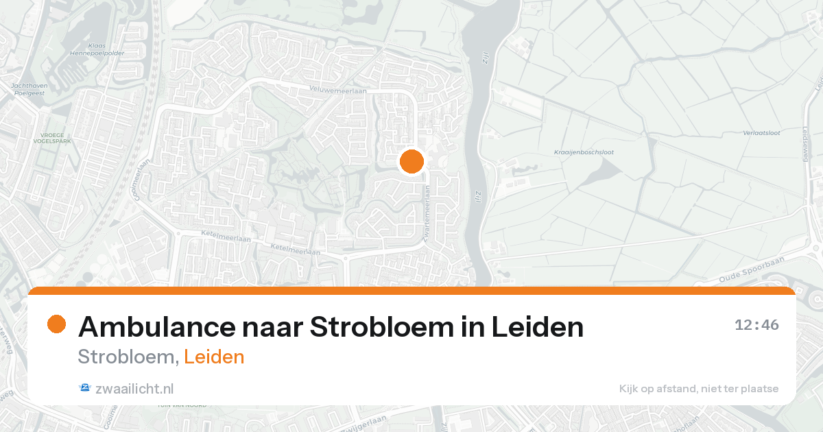 Ambulance naar Strobloem in Leiden — 15 aug 2026