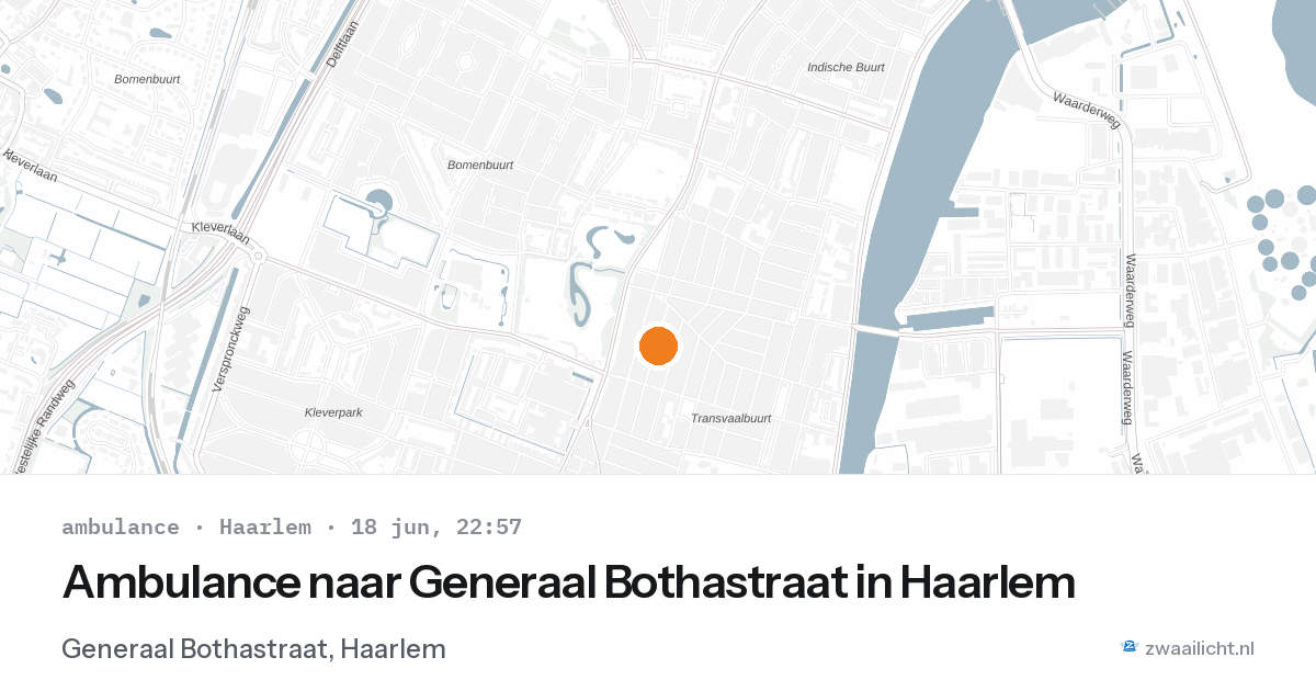Ambulance naar Generaal Bothastraat in Haarlem — 18 jun 2026