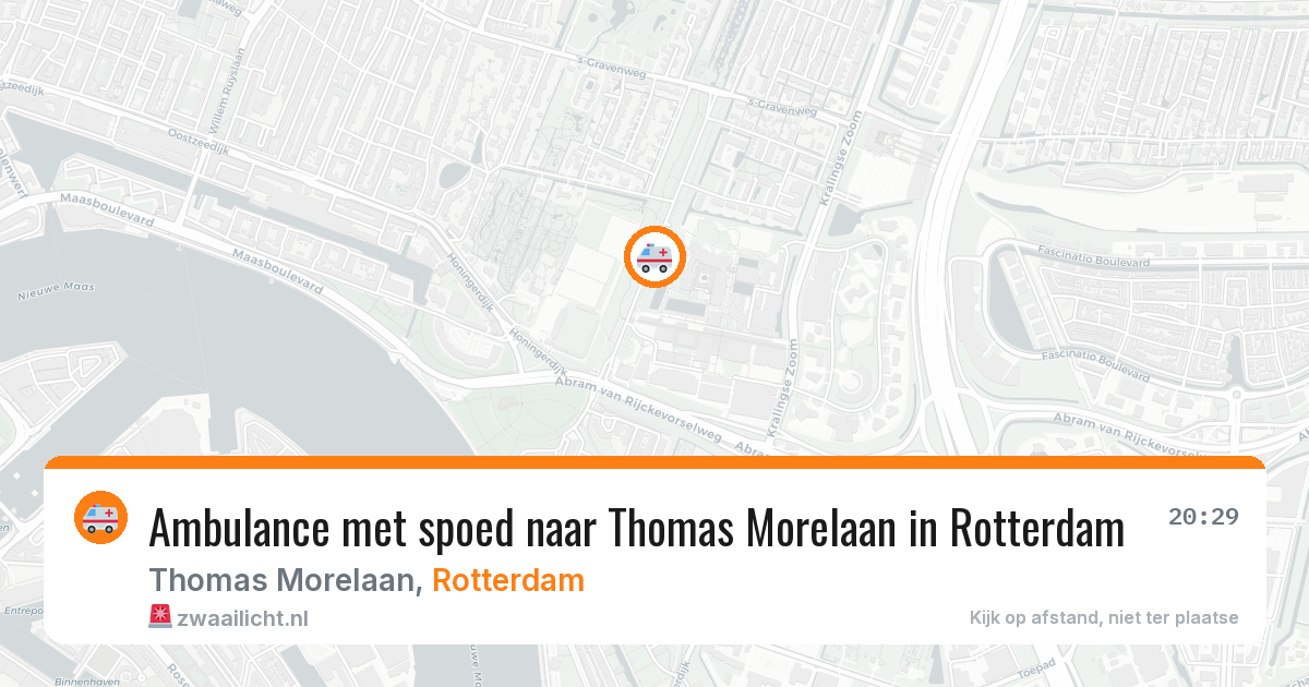 Ambulance met spoed naar Thomas Morelaan in Rotterdam — 25 jun 2026