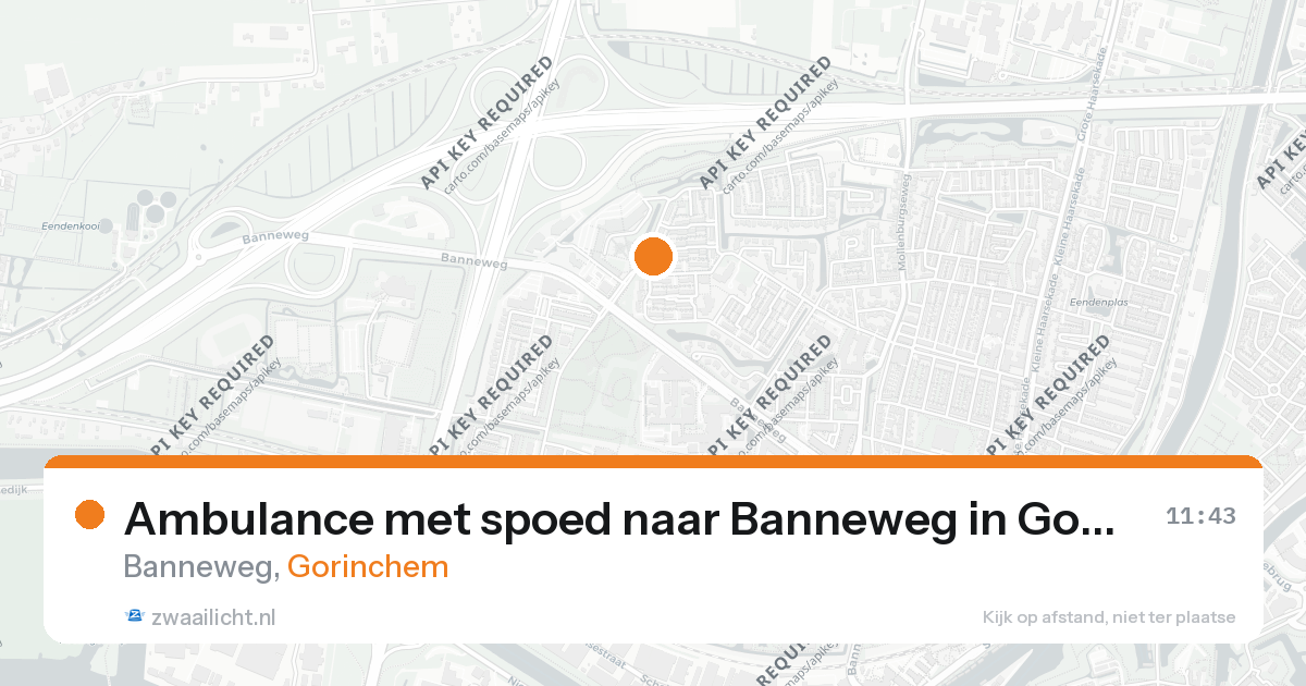 Ambulance met spoed naar Banneweg in Gorinchem — 26 aug 2026