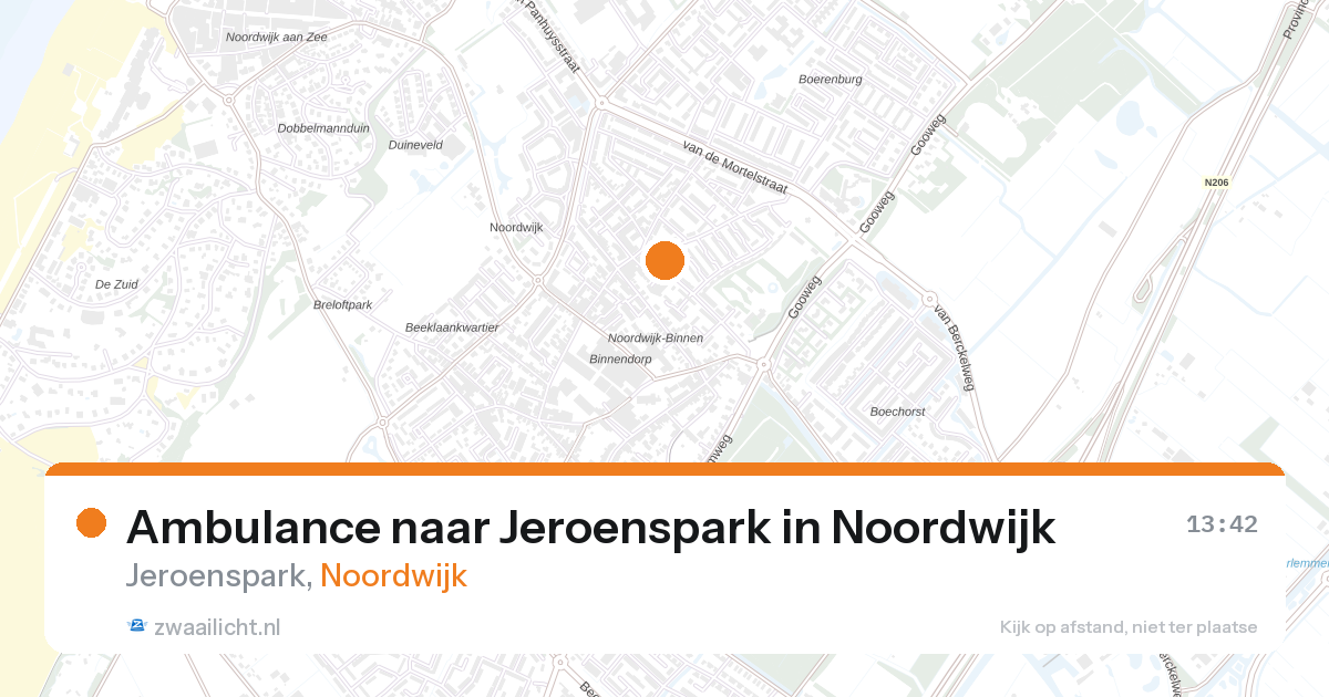 Ambulance naar Jeroenspark in Noordwijk — 6 aug 2026
