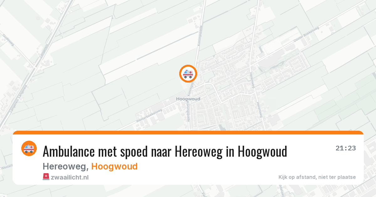 Ambulance met spoed naar Hereoweg in Hoogwoud — 29 jun 2026